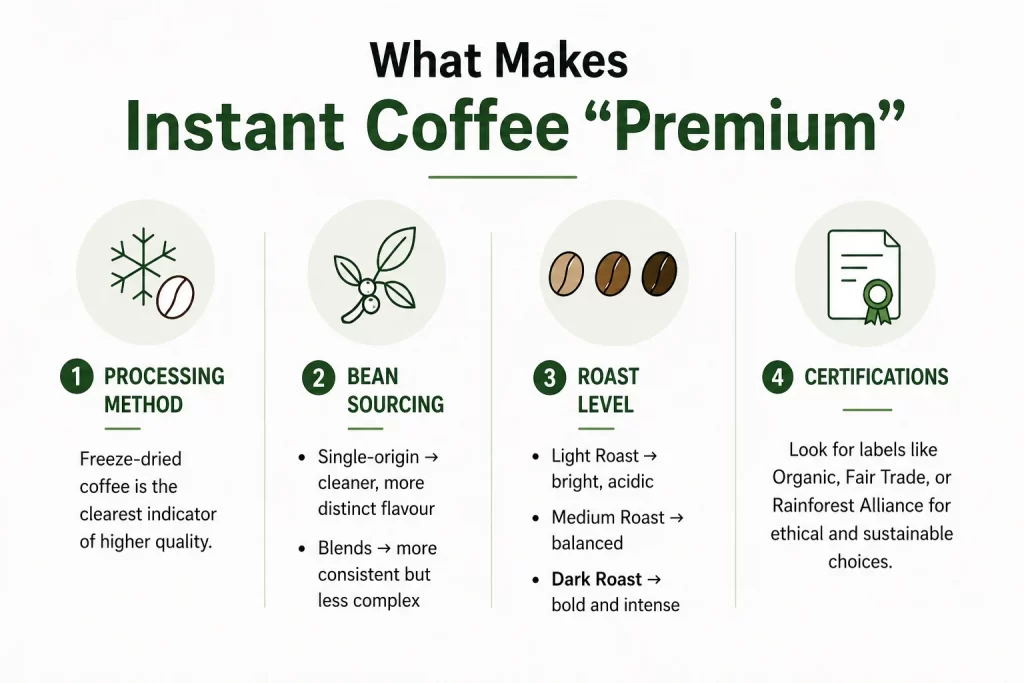 what makes instant coffee premium