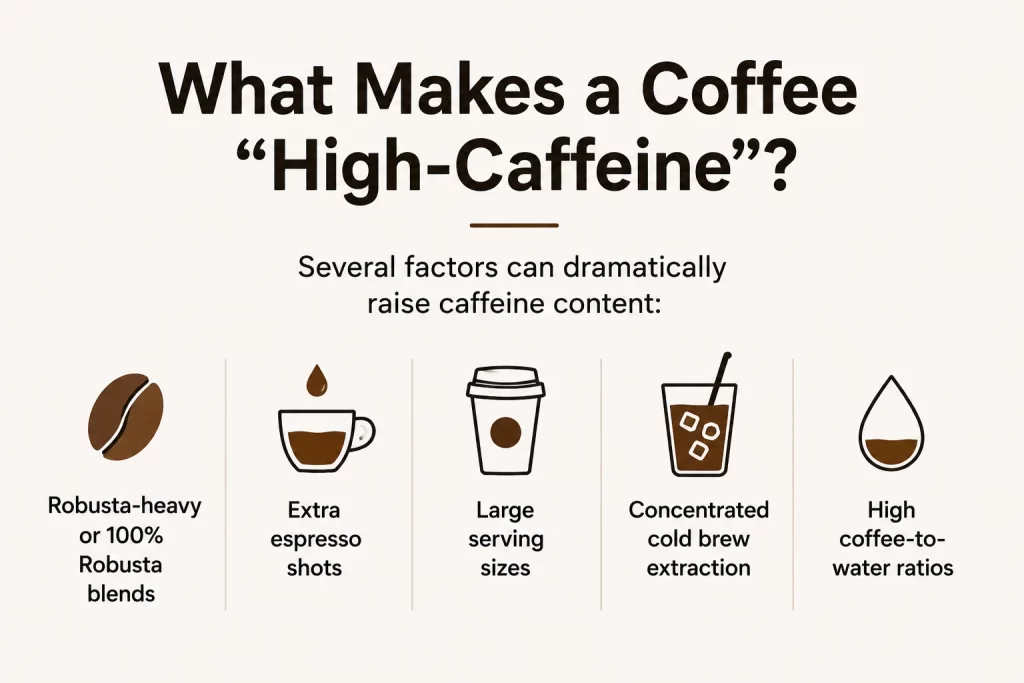 what makes coffee high caffeine 
