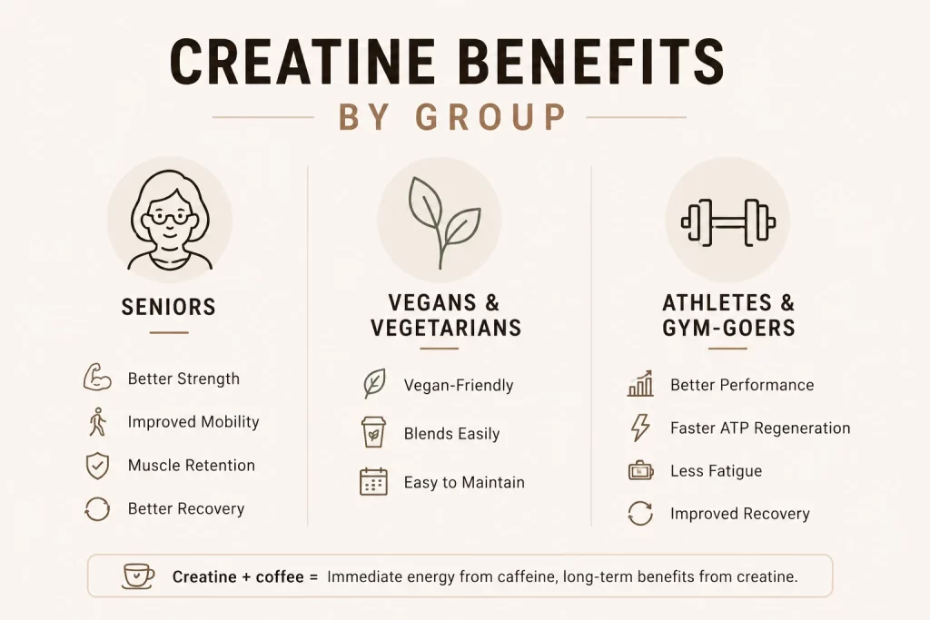 creatine benefits by group