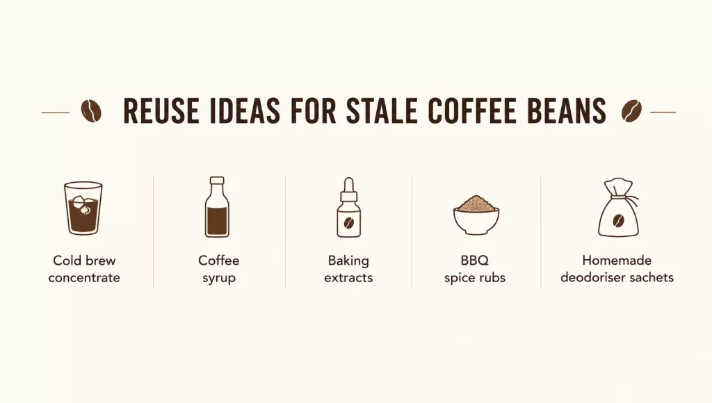 reuse ideas for stale coffee beans 